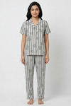 Zivame Knit Cotton Pyjama Set - Ultimate Grey — thumbnail 2